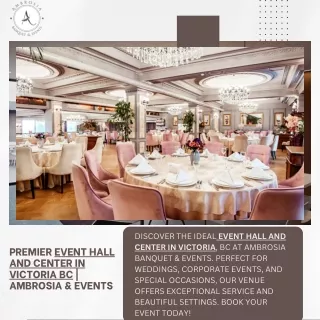 Premier Event Hall and Center in Victoria BC | Ambrosia banquet & Events