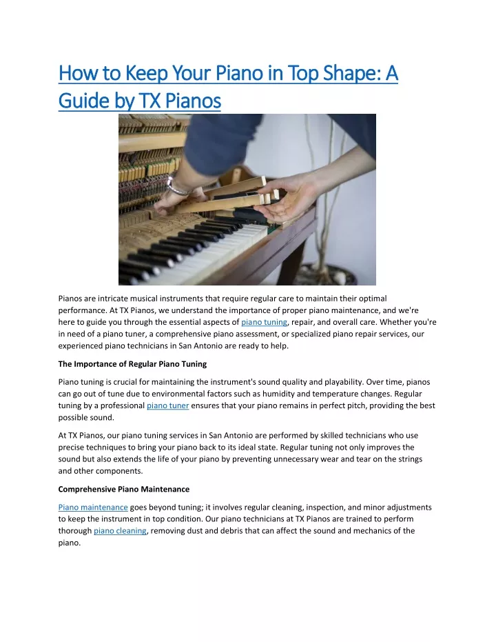 how to keep your piano in top shape a how to keep