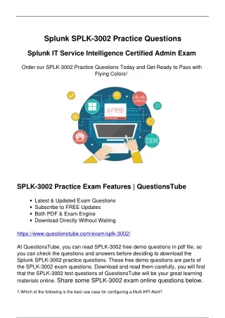 Splunk SPLK-3002 Exam Questions - A Trust Way to Pass Your SPLK-3002 Exam