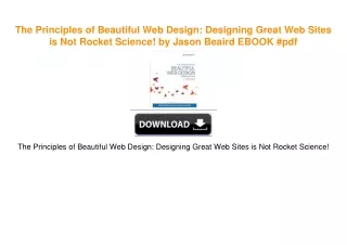 The Principles of Beautiful Web Design: Designing Great Web Sites is Not Rocket Science!