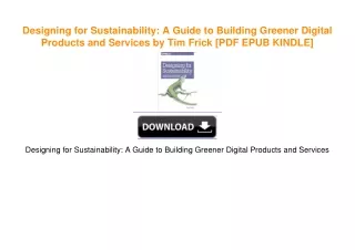 Designing for Sustainability: A Guide to Building Greener Digital Products and Services