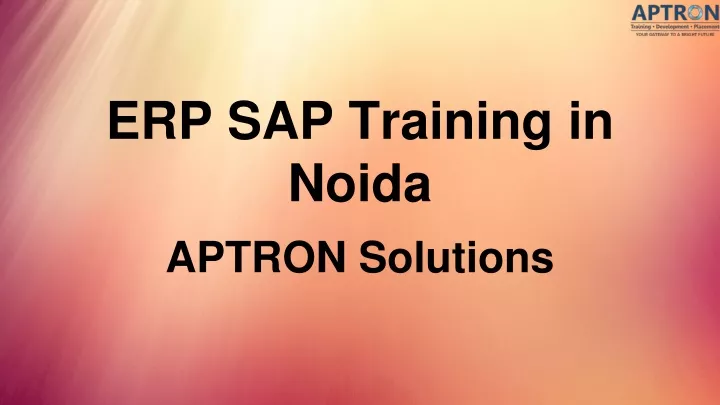 erp sap training in noida