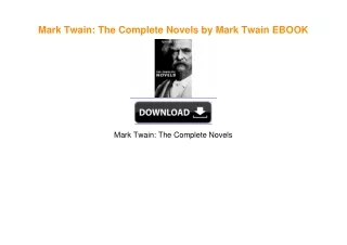Mark Twain: The Complete Novels by Mark Twain EBOOK