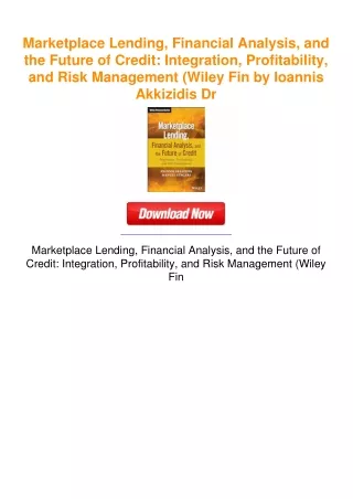 Marketplace Lending, Financial Analysis, and the Future of Credit: