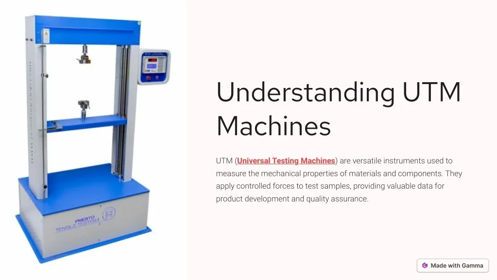 PPT - UTM Machine: How Does It Improve Material Testing and Quality ...