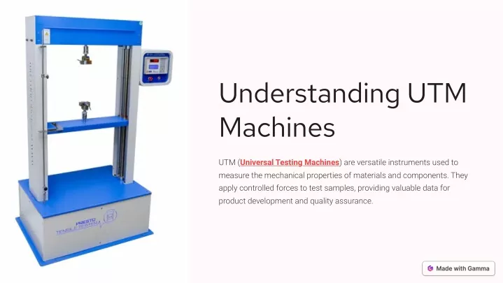 understanding utm machines