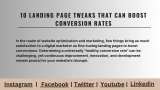 10 Landing Page Tweaks That Can Boost Conversion Rates