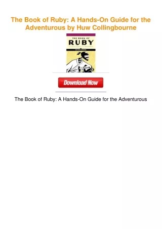 The Book of Ruby: A Hands-On Guide for the Adventurous by Huw Collingbourne