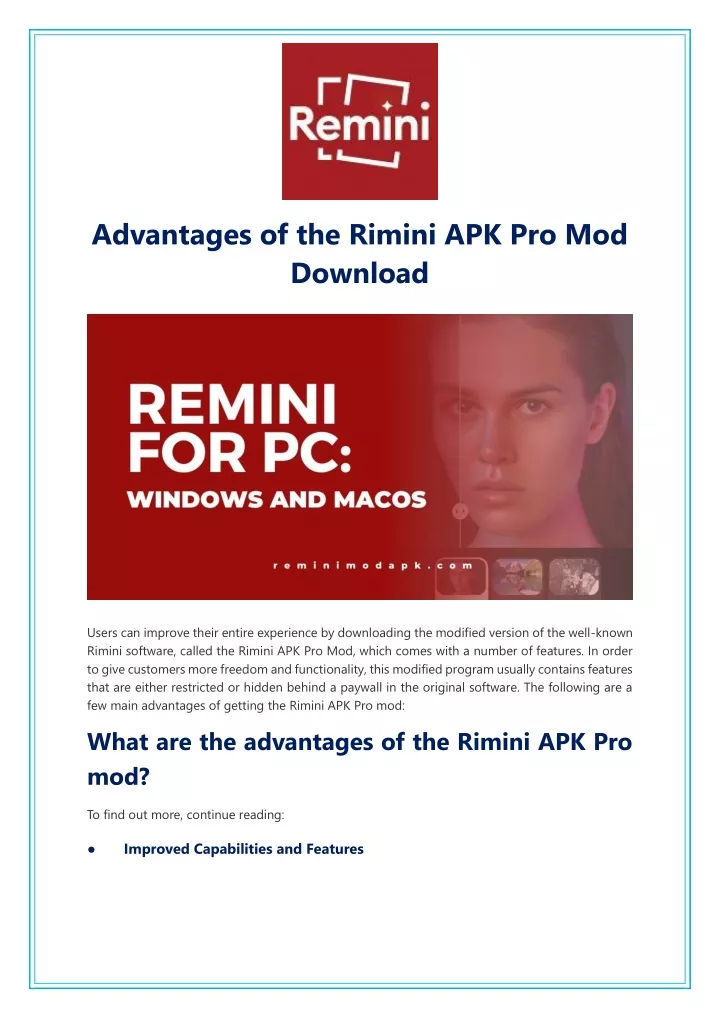 advantages of the rimini apk pro mod download