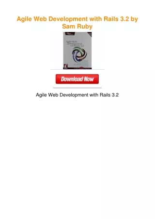 Agile Web Development with Rails 3.2 by Sam Ruby