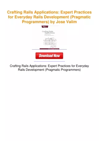 Crafting Rails Applications: Expert Practices for Everyday Rails