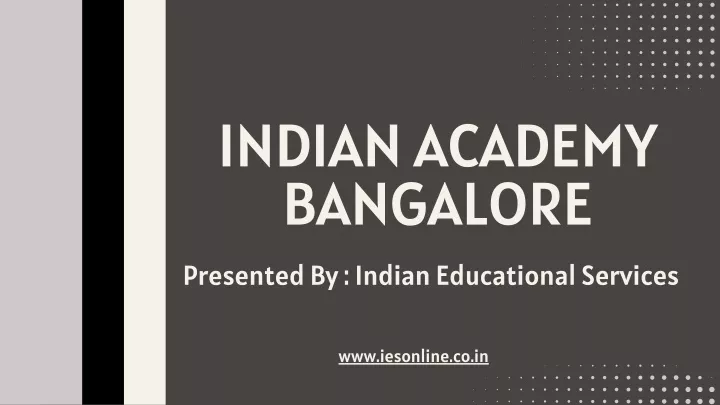 indian academy bangalore