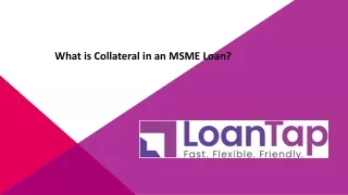 What is Collateral in an MSME Loan