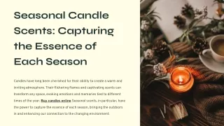 Seasonal Candle Scents_ Capturing the Essence of Each Season