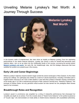 unveiling melanie lynskey s net worth a journey