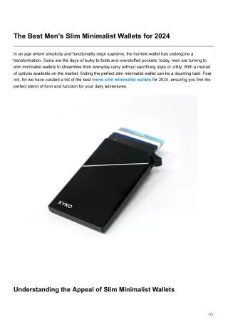 The Best Mens Slim Minimalist Wallets for 2024