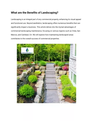 What are the Benefits of Landscaping