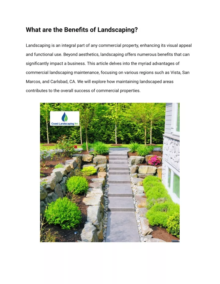 what are the benefits of landscaping