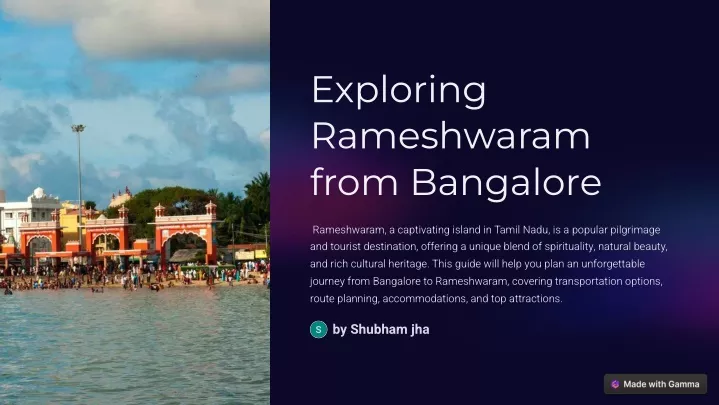 exploring rameshwaram from bangalore