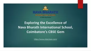 Exploring the Excellence of Nava Bharath International School, Coimbatore's CBSE Gem