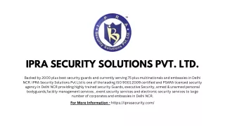 ipra security solutions pvt ltd