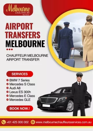 Airport Transfers Melbourne,  24x7 Airport Pick Up Chauffeurs