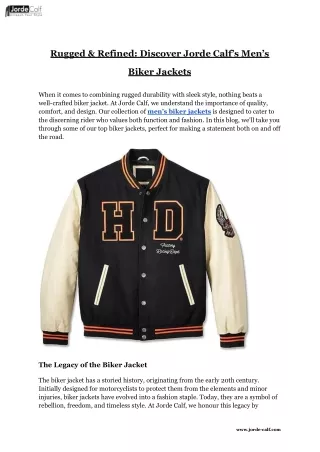 Rugged & Refined_ Discover Jorde Calf’s Men’s Biker Jackets