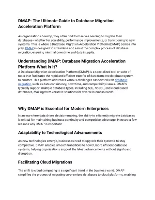 dmap the ultimate guide to database migration