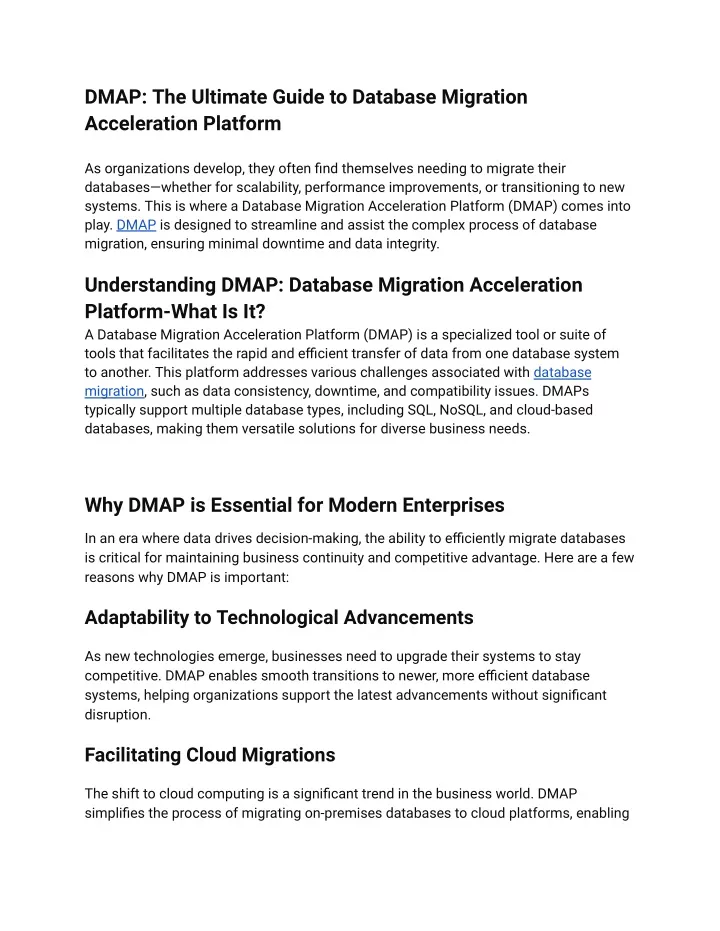 PPT - DMAP_ The Ultimate Guide to Database Migration Acceleration ...