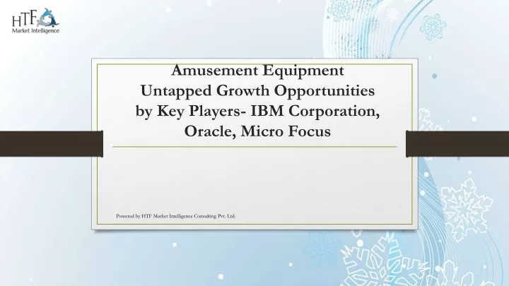 amusement equipment untapped growth opportunities