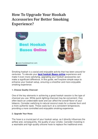 How To Upgrade Your Hookah Accessories For Better Smoking Experience