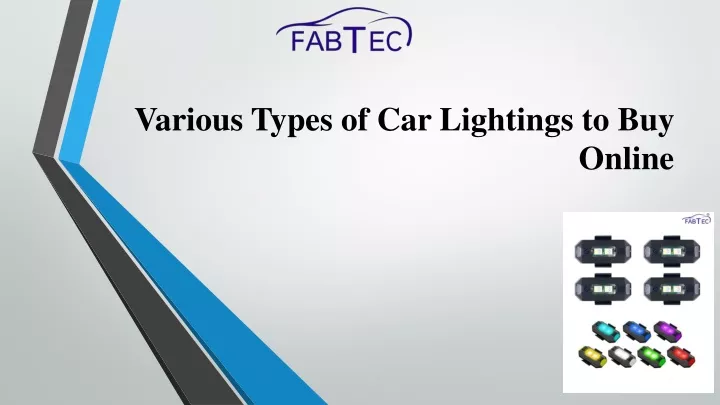 various types of car lightings to buy online