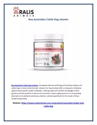 Buy Australian Cattle Dog vitamin