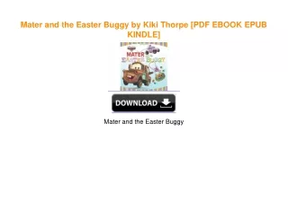Mater and the Easter Buggy by Kiki Thorpe PDF EBOOK DOWNLOAD
