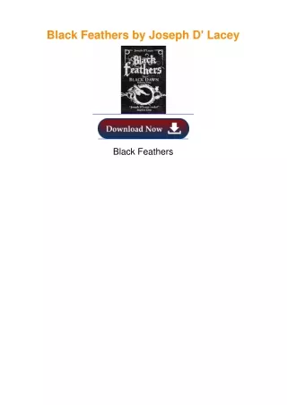 Black Feathers by Joseph D' Lacey