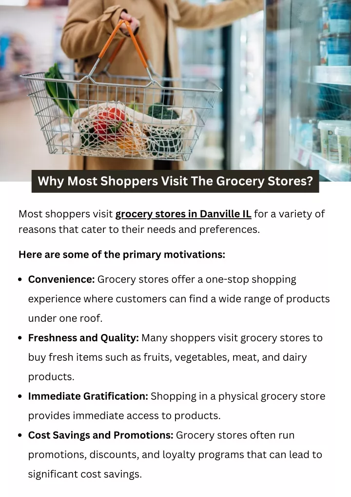 why most shoppers visit the grocery stores