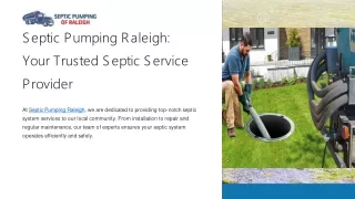 Septic Pumping Raleigh