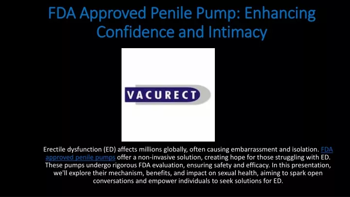 fda approved penile pump enhancing confidence and intimacy