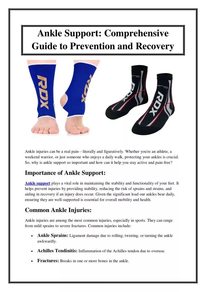 ankle support comprehensive guide to prevention