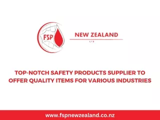 Top-Notch Safety Products Supplier to Offer Quality Items for Various Industries