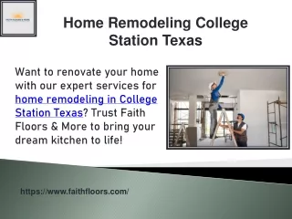 Home Remodeling College Station Texas