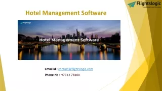 Hotel Management Software