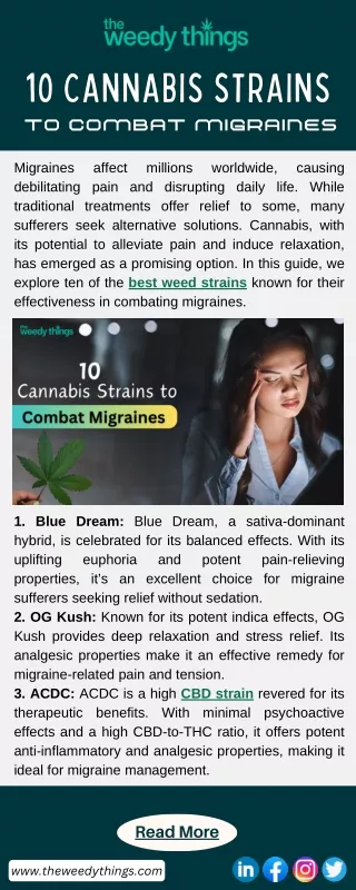 10 Cannabis Strains to Combat Migraines