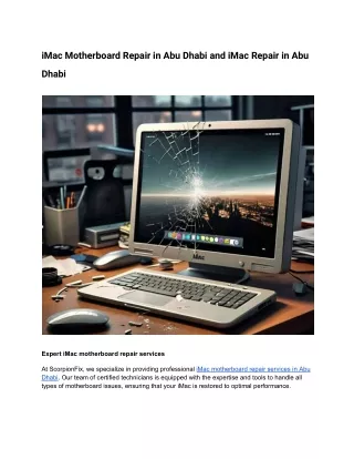 iMac Motherboard Repair in Abu Dhabi