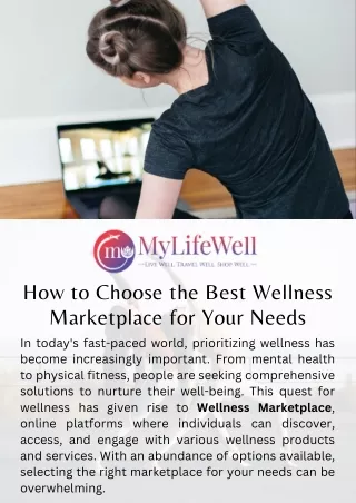 How to Choose the Best Wellness Marketplace for Your Needs