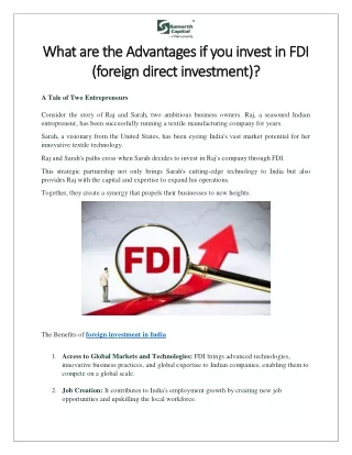What are the Advantages if you invest in FDI (foreign direct investment)