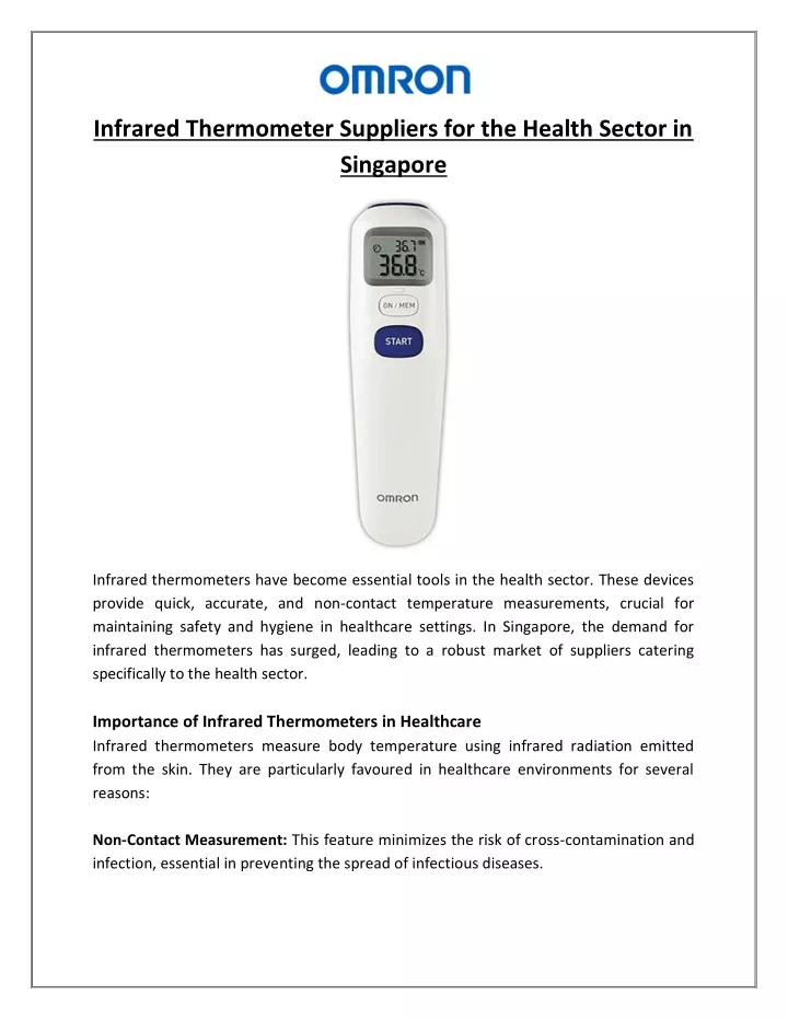 infrared thermometer suppliers for the health