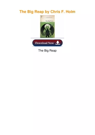 The Big Reap by Chris F. Holm