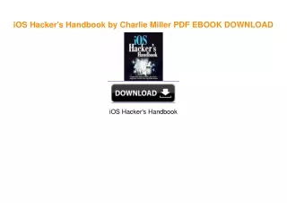 iOS Hacker's Handbook by Charlie Miller PDF EBOOK DOWNLOAD