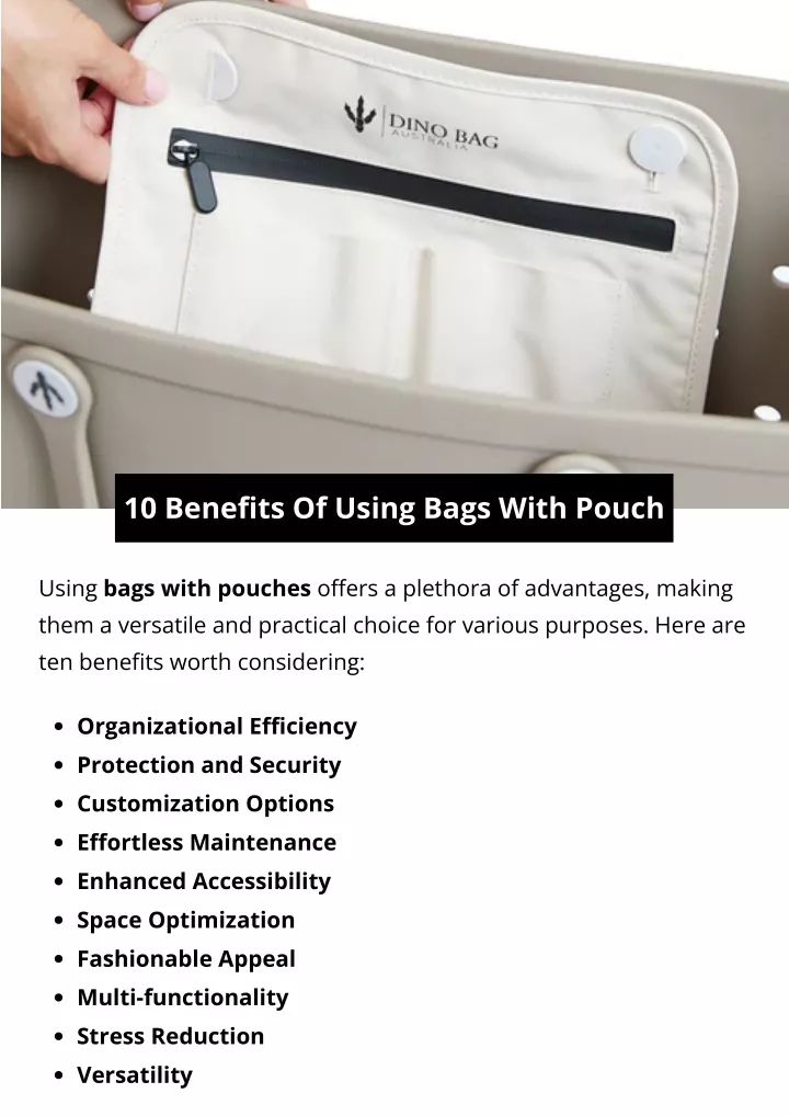 10 benefits of using bags with pouch